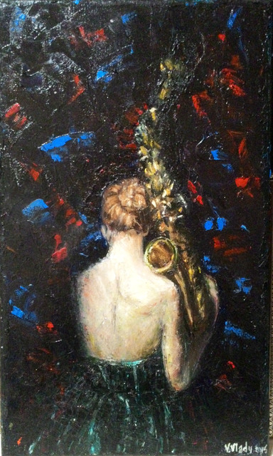 Artist Victoria Vlady. 'Moonlight Cocktail' Artwork Image, Created in 2015, Original Painting Oil. #art #artist