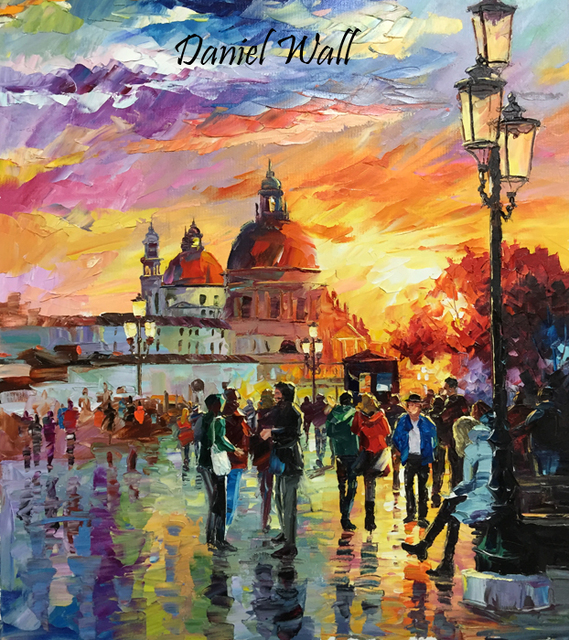 Artist Daniel Wall. 'Catch Sight Of Venice' Artwork Image, Created in 2016, Original Printmaking Giclee. #art #artist
