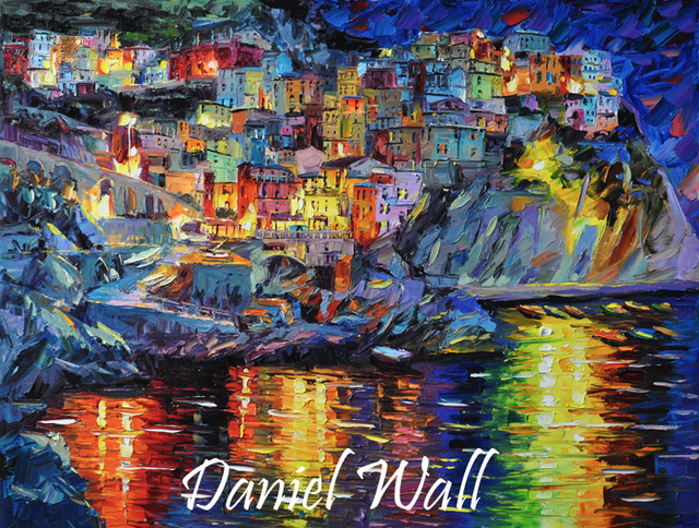 Artist Daniel Wall. 'Sleepness Cinque Terre' Artwork Image, Created in 2015, Original Printmaking Giclee. #art #artist