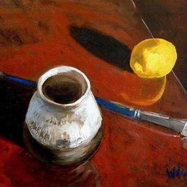 Wayne Wilcox: 'Lemon Brush', 2005 Oil Painting, Still Life. 
