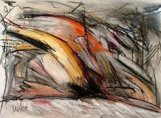 Wayne Wilcox: 'Study in Yellow', 2007 Pastel, Abstract. 