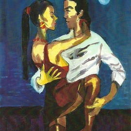 Night Lovers   3d Painting, Harry Weisburd