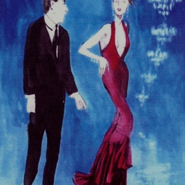 Harry Weisburd Artwork Red Gown Man and Chandelier, 2015 Video Art, Love