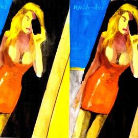 Double Orange Dress Selfie, Harry Weisburd