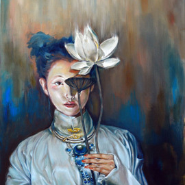 Wenli Liu: 'another life', 2016 Oil Painting, Figurative. Artist Description: Life is beautiful. We spouted, we blossomed, and we will dry out. It s a cycle, we don t get to live forever, but the power and beauty of life is forever. ...