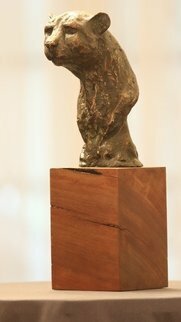 Willem Botha: 'cheetah bust', 2019 Bronze Sculpture, Animals. Cheetah Bust starring into infinityLimited edition No 1 15...