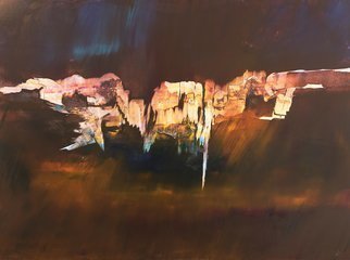 Nicholas Down: 'mountain tapestry', 2017 Oil Painting, Abstract Landscape. Oil on Gesso Panel...