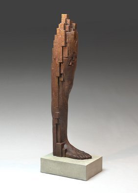 Yves  Goyatton: 'Untitled III', 2008 Bronze Sculpture, Abstract Figurative. Untitled III is part of a series of architectural legs made around that era in 2008 ...