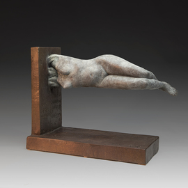 Yves  Goyatton: 'Weighless', 2016 Bronze Sculpture, Figurative. Artist Description: Yves Goyatton bronze contemporary sculpture was created in 2016 Weightless is a tribute to life. This body is floating but remains strong defying gravitational pull. Like an imaginary line who can represent the good bad of human spirit. ...