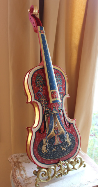 Marsha Bowers  'Painted Violin', created in 2015, Original Drawing Pencil.