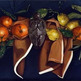 Andrea Zucca: 'mother goddness two', 2014 Oil Painting, Still Life. 