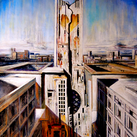The City painting By Riccardo Rossati