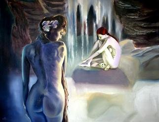 Alev Guvenir; Silent Bath, 2003, Original Painting Oil, 130 x 100 cm. Artwork description: 241 Sometimes I dream of the Land of the elves. . . . ...
