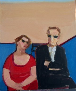 Alice Murdoch; SIESTA, 2015, Original Painting Oil, 18 x 20 inches. Artwork description: 241  Couple at beach                                 ...