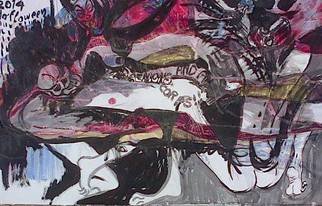 Alkistis Wechsler, 'Demons Vampires And Dark ...', 2014, original Painting Ink, 55 x 38  cm. Artwork description: 2448                         from the series Halloween 2014                       ...