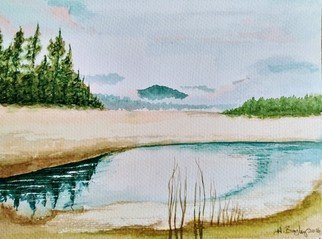 Harry Bayley; Laggan Beach, 2017, Original Watercolor, 10 x 8 inches. Artwork description: 241 Watercolour of the beach at Laggan, Lochaber in Scotland. ...