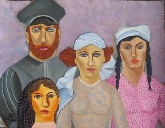 Sergio Roffe; A RUSSIAN FAMILY, 2008, Original Painting Acrylic, 42 x 32 cm. Artwork description: 241         FIGURATIVE             ...