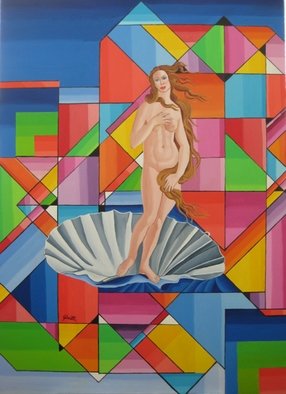 Sergio Roffe; VENUS BOTTICELLI, 2011, Original Painting Acrylic, 120 x 85 cm. Artwork description: 241   FIGURATIVE/ GEOMETRIC ABSTRACT  ...