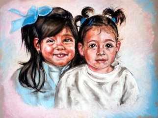 Anastasia Kashian; Andalucian Children, 2005, Original Pastel, 60 x 50 cm. Artwork description: 241  Portrait commissions accepted - please contact me for more details. Pastel, oil, charcoal. Old B/ W photos fine. ...