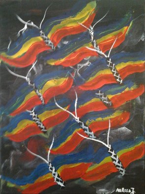 Andreea J; Romanian  Butterfy, 2015, Original Painting Acrylic, 30 x 40 cm. Artwork description: 241  acrylic, butterfly, Romanian, red, blue, yellow ...