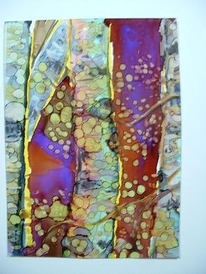 Andree Lisette Herz; Aspin Spring, 2013, Original Painting Ink, 5 x 7 inches. Artwork description: 241       . alcohol ink  painted with q tips on yupo                 ...