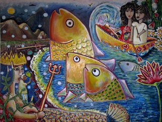 Andrew Osta; Love Is Key, 2012, Original Painting Oil, 240 x 180 cm. Artwork description: 241 In 2009- 2010, I was heavily involved in Amazonian shamanism. My maestro was telling me that his powers came from God and that the work we were doing would benefit all humanity.  But that was not true, unfortunately. This painting symbolizes the difference between the way of ...