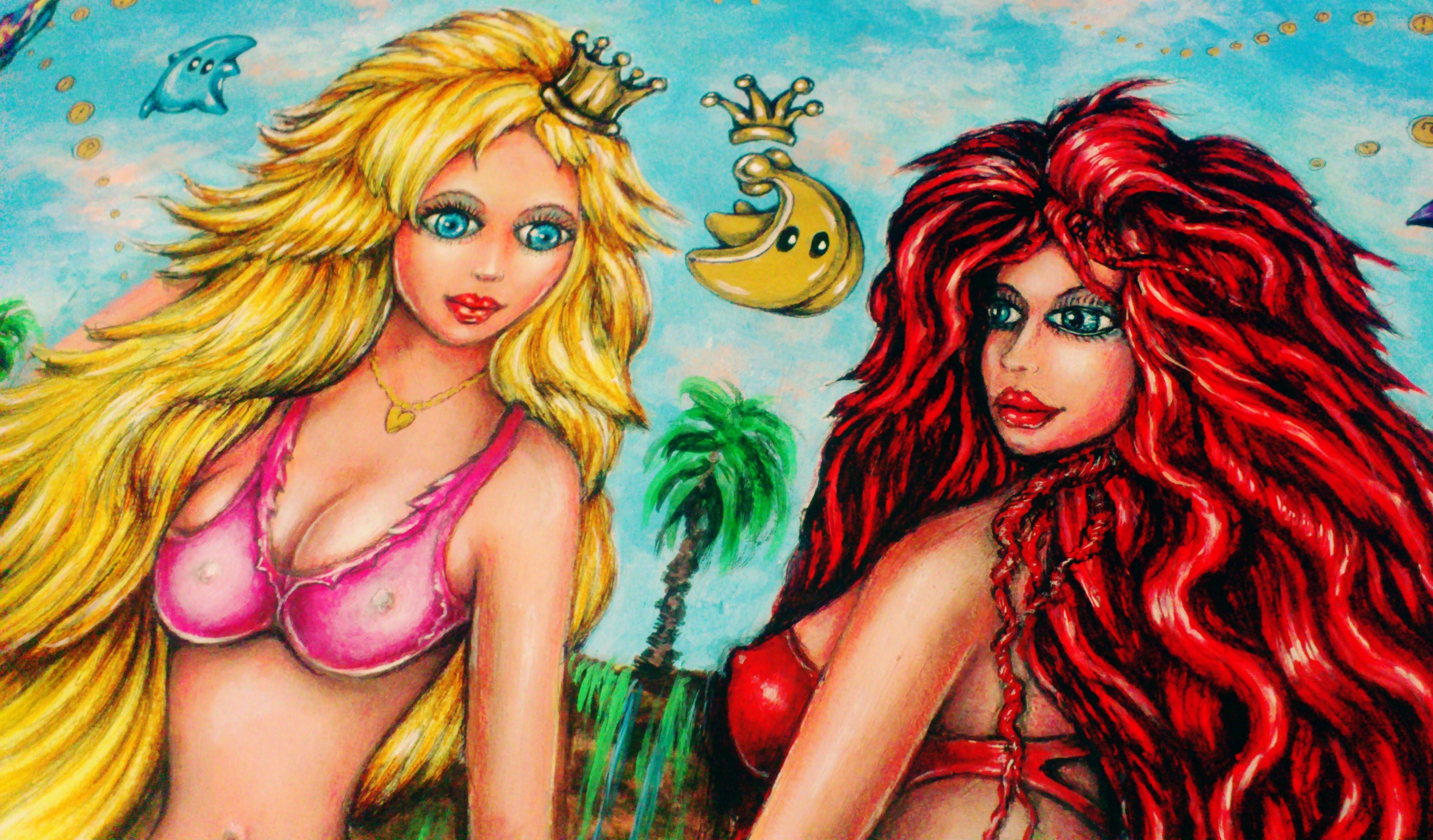 Angel Piangelo Papangelo; A Princess Odyssey 2 Supe..., 2019, Original Painting Acrylic, 65 x 48 cm. Artwork description: 241  A PRINCESS ODYSSEY 2.  ft PAULINE the Mayor Painting with Acrylic colors - a Special Method Technique applied that makes the Painting to look like an oil Painting on Canvas, although no oils usedHOT SEXY, JOYFUL, COLORFUL, UNIQUE ever, simply AMAZING - An UNBELIEVABLE combination of theSuper Mario Sunshine, ...