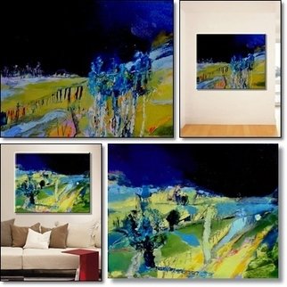 Anna Zygmunt ; VILLAGE 1 And VILLAGE 2 ,..., 2013, Original Painting Oil, 30 x 23 cm. Artwork description: 241     Couple of paintings Village Series done on canvas with oil paint and a little of spray color. Cm. 23 x 30 each one.They are Abstract artworks engaging and interesting and no doubt of great elegance. Superb it' s the blue of the background where one ...