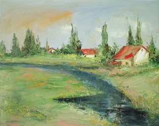 Animesh Roy; Landscape, 2011, Original Painting Oil, 50 x 40 cm. Artwork description: 241   abstraact landscape, oil painting, knife work, impasto,  ...