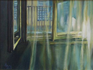 Anita Jovanovic; The Window, 2007, Original Painting Oil, 40 x 30 cm. 