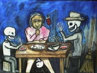 Anna-Marie Lopez; EVENING MEAL , 2010, Original Painting Acrylic, 40 x 30 inches. 