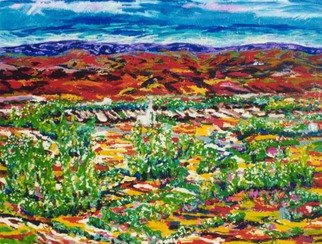 Mary Hatch; Mexico Oasis, 2009, Original Painting Acrylic, 72 x 60 inches. Artwork description: 241 Part of the New Mexico Series. Painting of the Southwest. Brilliant colors, inspired by the mountains in the area. ...