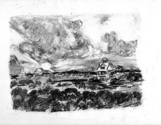 Mary Hatch, 'North Topsail Beach Allig...', 2014, original Drawing Graphite, 10 x 8  x 1 inches. Artwork description: 1911  Pencil Sketch of Alligator Bay which is located across the street from North Topsail Beach. ...