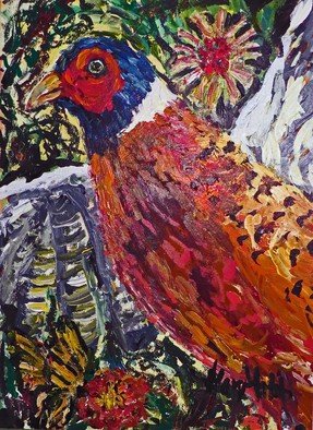 Mary Hatch; Quail With Sunflower, 2017, Original Painting Acrylic, 13 x 18 inches. Artwork description: 241 Quail with Sunflower...