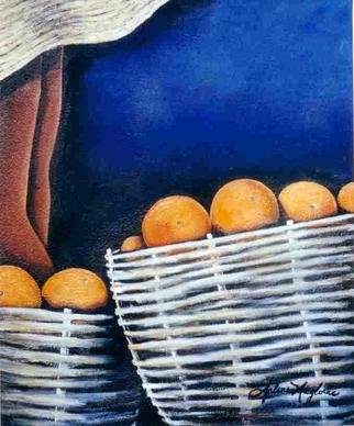 Arlene Magloire; Oranges For Sale, 2000, Original Mixed Media, 20 x 24 inches. 