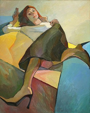 Ludmila Guryeva; Designer Olya, 2002, Original Painting Oil, 80 x 100 cm. Artwork description: 241  canvas, oil ...