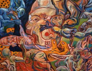 Michael Chomick; Catch 22, 1995, Original Painting Oil, 108 x 84 inches. 