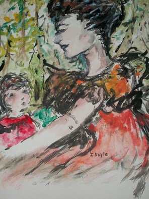 Itoffee Gayle; Mama And Me, 2013, Original Painting Acrylic, 16 x 24 inches. Artwork description: 241  art, mother and child, love,  beauty ...