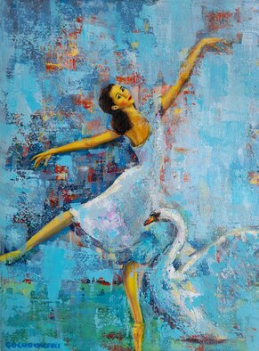Nikola Golubovski; Ballerina, 2022, Original Painting Acrylic, 30 x 40 cm. Artwork description: 241 ballerina...