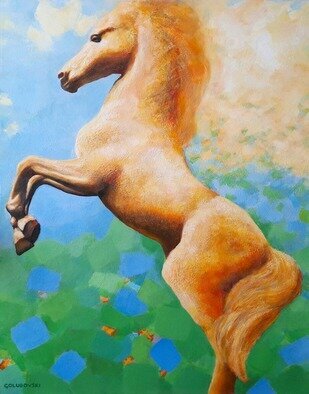 Nikola Golubovski; Horse, 2022, Original Painting Acrylic, 80 x 100 cm. Artwork description: 241 horse. . . . . . . . . . . . . . . . . . . . . . . . . . . . . . . . . . . ...