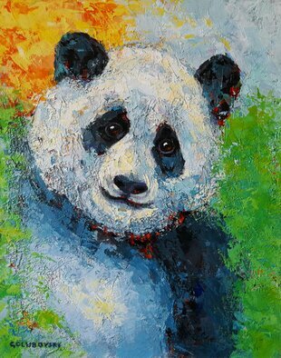 Nikola Golubovski; Panda, 2022, Original Painting Acrylic, 40 x 50 cm. Artwork description: 241 panda...