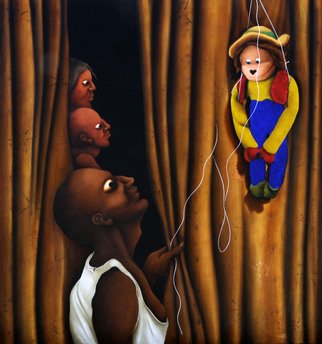Abbas Batliwala; String Puppet, 2014, Original Painting Oil, 42 x 40 inches. 