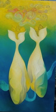 Arvind Verma; Offering, 2007, Original Painting Oil, 24 x 48 inches. 