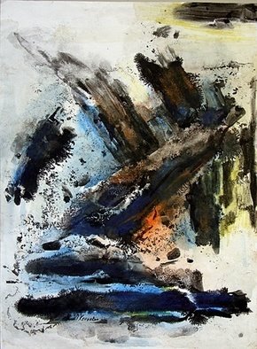 Ashok Revankar; Abstarct, 2008, Original Painting Acrylic, 17 x 14 inches. Artwork description: 241  Creative art work showing force in abstract forms and movement, acrylic in colour expereminted in with imagination. ...