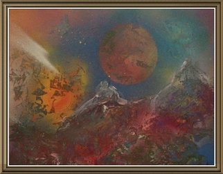 Sherry Evaschuk; Cosmoscape, 2014, Original Painting Other, 16 x 20 inches. Artwork description: 241   Abstract Expressionism spray paint painting              ...