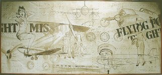 Jose Cardoso; Aviation, 2001, Original Painting Acrylic, 5 x 4 m. Artwork description: 241 Aviation tremes with 2,67x4,80 mExposed at Gongonhas airport in SAPSo Paulo during 20002001 years...