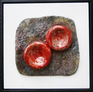 Avril Ward, 'Life In The Blood 2', 2012, original Ceramics Handbuilt, 10 x 10  x 0.5 cm. Artwork description: 1758  Raku fired ceramic...