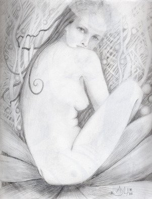 Aylas Art; Pearly, 2009, Original Drawing Pencil, 8.5 x 11 inches. 