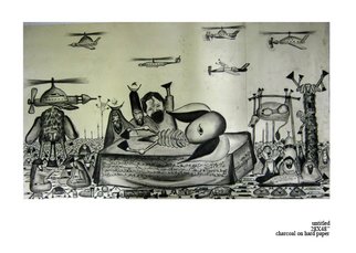 Balucharan Balucharan; Untitled, 2012, Original Drawing Charcoal, 53 x 23 inches. Artwork description: 241  my society ...