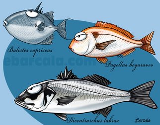 Elisardo Daniel Barcala Dorado; Amazing Fish, 2011, Original Digital Art, 21 x 21 cm. Artwork description: 241  fish sea scuba animals digital ...